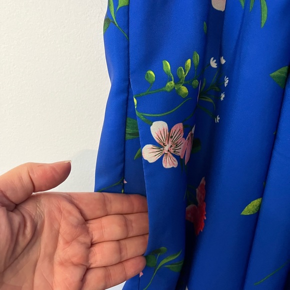 Eliza J Bare Shoulder High Neck Floral Summer Dress - Picture 7 of 9